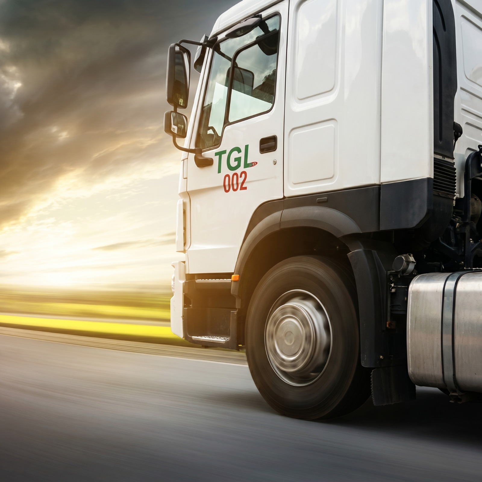 TGL truck 002 on the highway